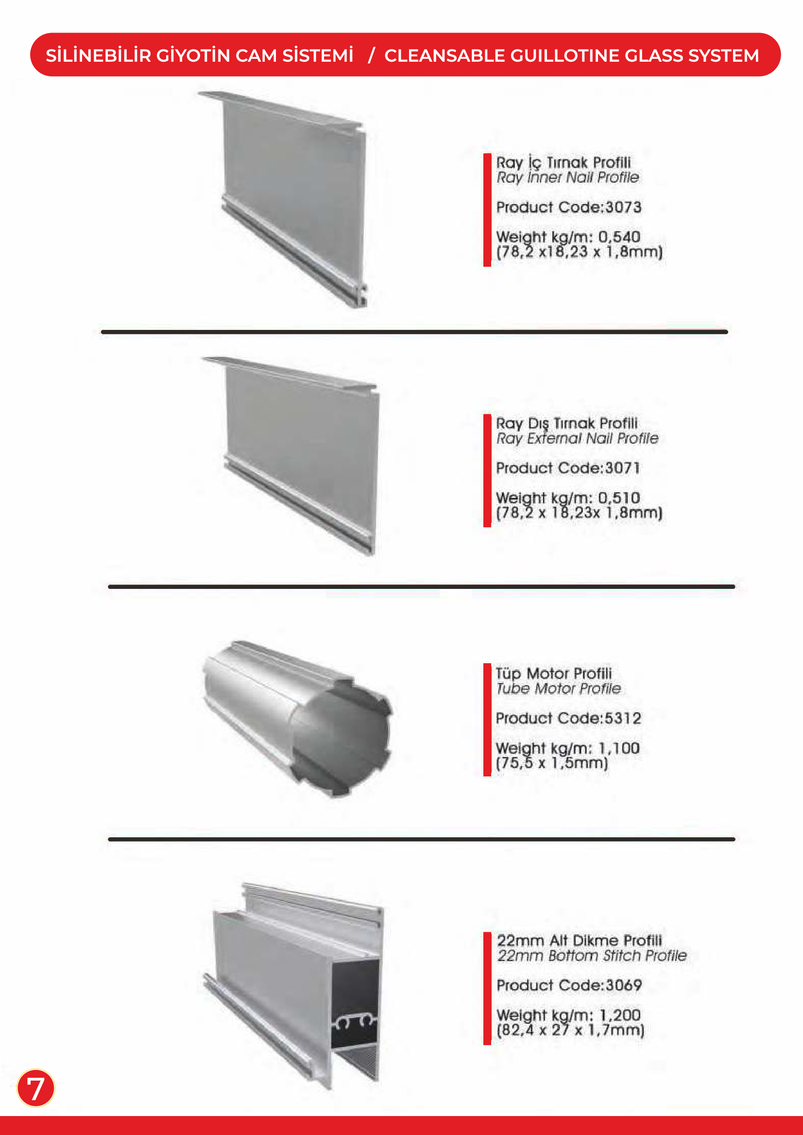 Silinebilir giyotin cam aksesuar 7